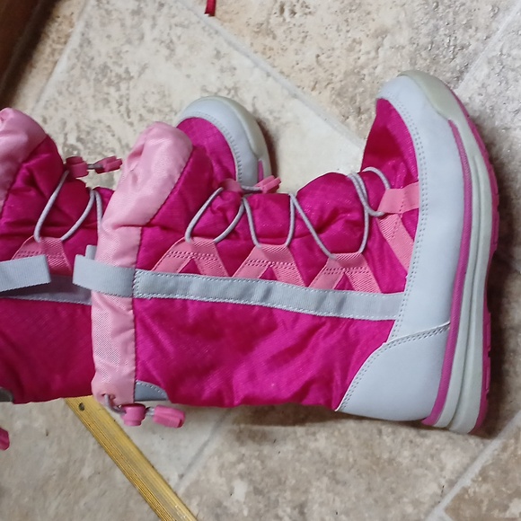 Lands End Barbie Pink Little Girl Boots Squall Mid Winter Snow Outdoor Size 12M - Picture 1 of 4